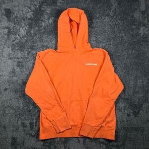 Talentless Mens Orange Logo Hoodie Heavy Cotton Sweatshirt Size Large
